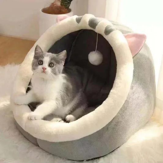 Grey Cat Face Themed Bed